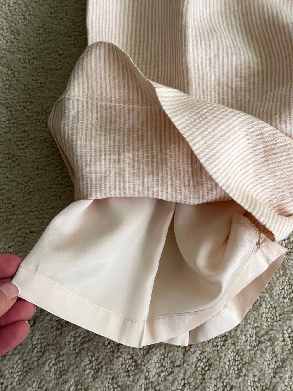 Lauren Ralph Lauren Striped Straight Leg Linen Trousers 14P Lightweight Preppy - Picture 6 of 14